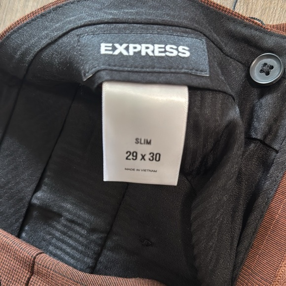 Express Men's Rich Brown Dress Pants - Picture 3 of 7